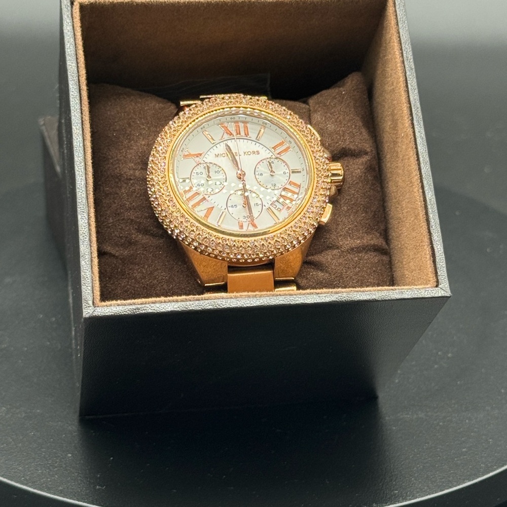 Michael Kors Rose Gold Chronograph Watch - Picture 3 of 4